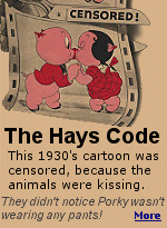 From 1934 until 1968, the Hays Production Code spelled out what was morally acceptable content for motion pictures produced for a public audience in the United States. Even married couples couldn't be seen in the same bed, and anyone breaking the law in the movie had to be caught and punished by the end of the film. And, for sure, no bad language!